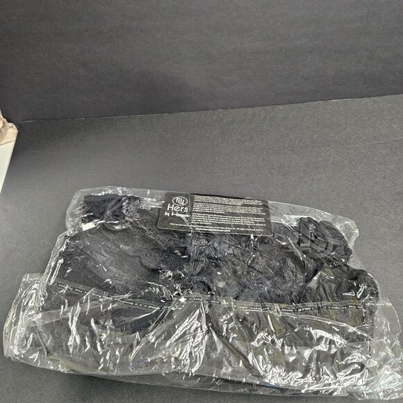 Hers by Herman 38B Black lacy bra with beads, XL Panties - Picture 8 of 8